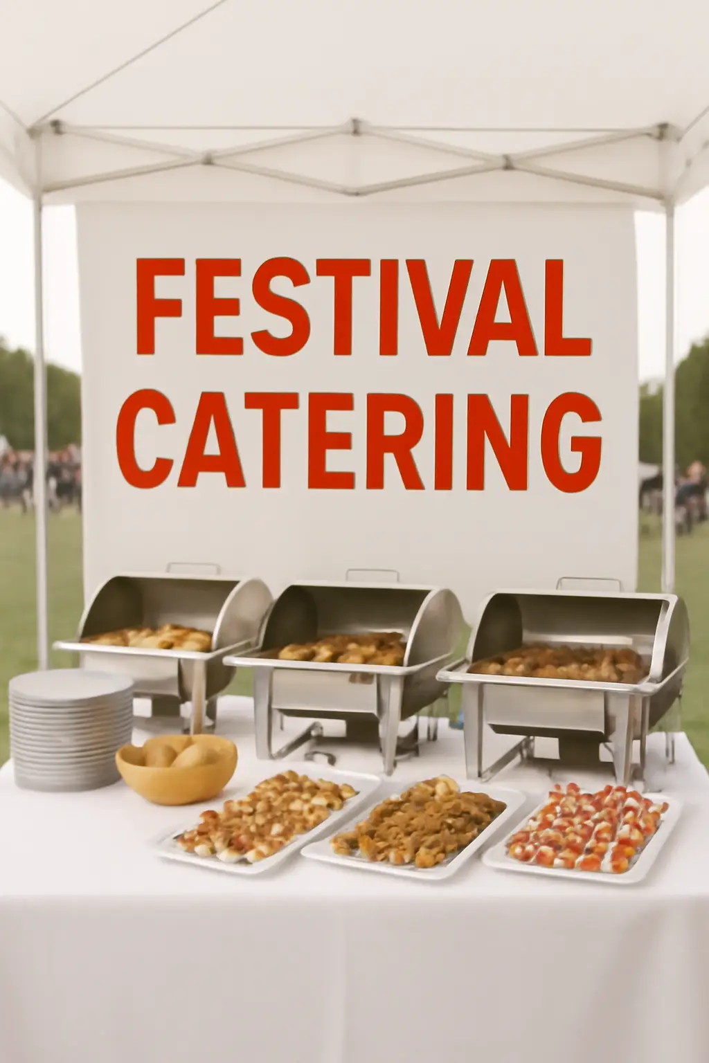 Festival catering setup