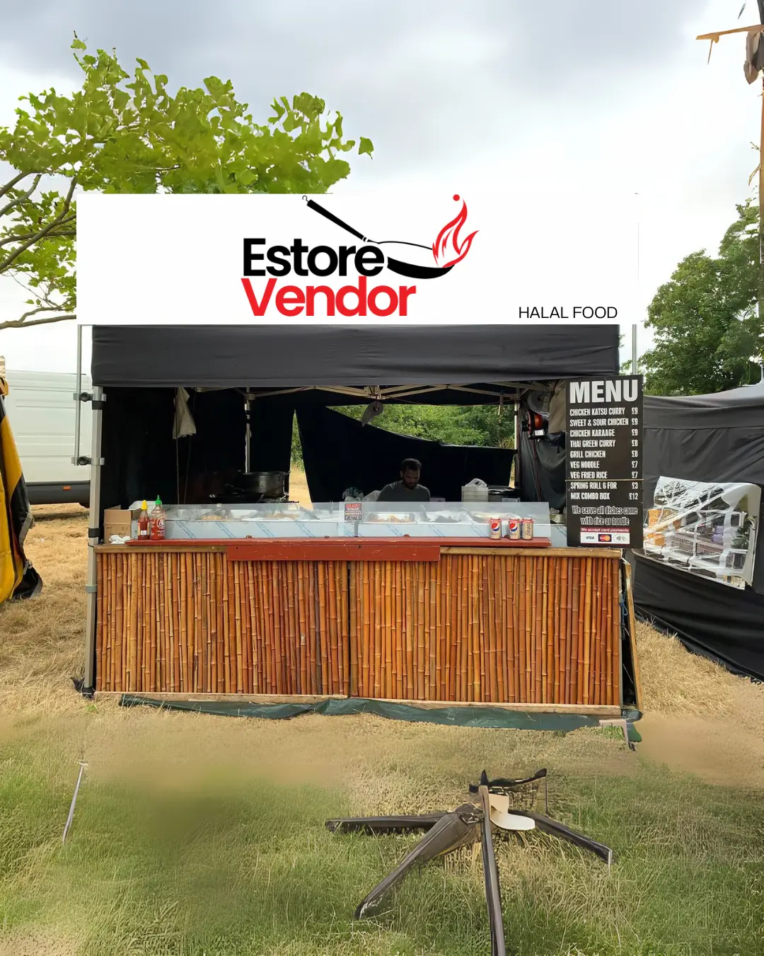 Our street food stall at a London market